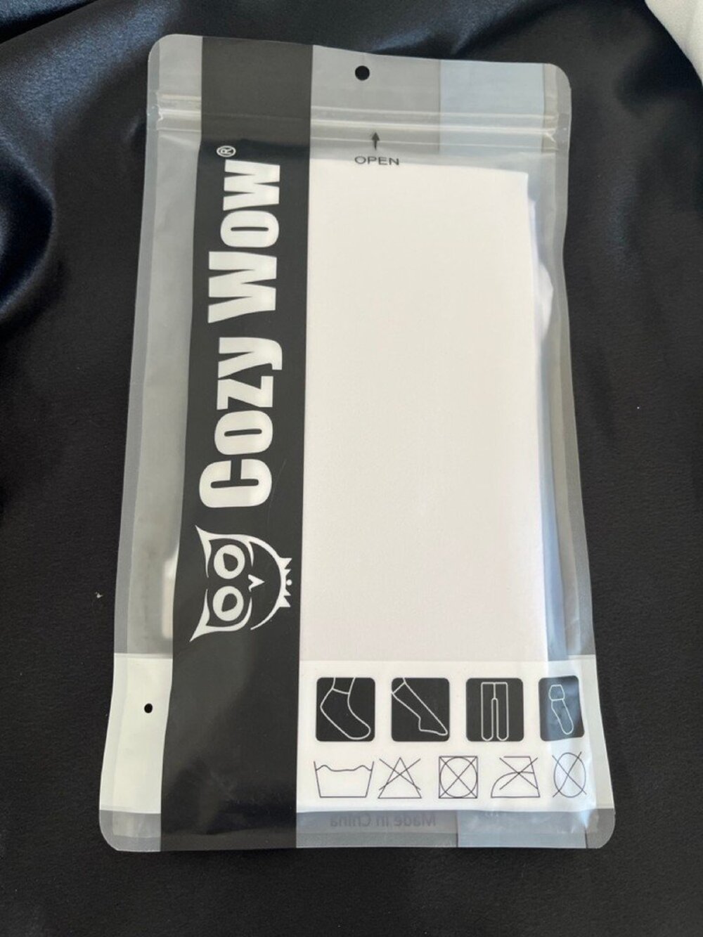 CozyWow Footed Tights Opaque Hosiery White S-M Costume